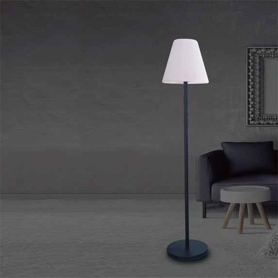 Whiteline Modern Lighting Black Lumi Contemporary Floor Lamp