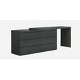 Whiteline Modern Living Gray Anna Contemporary Oak Veneer Dresser, Full