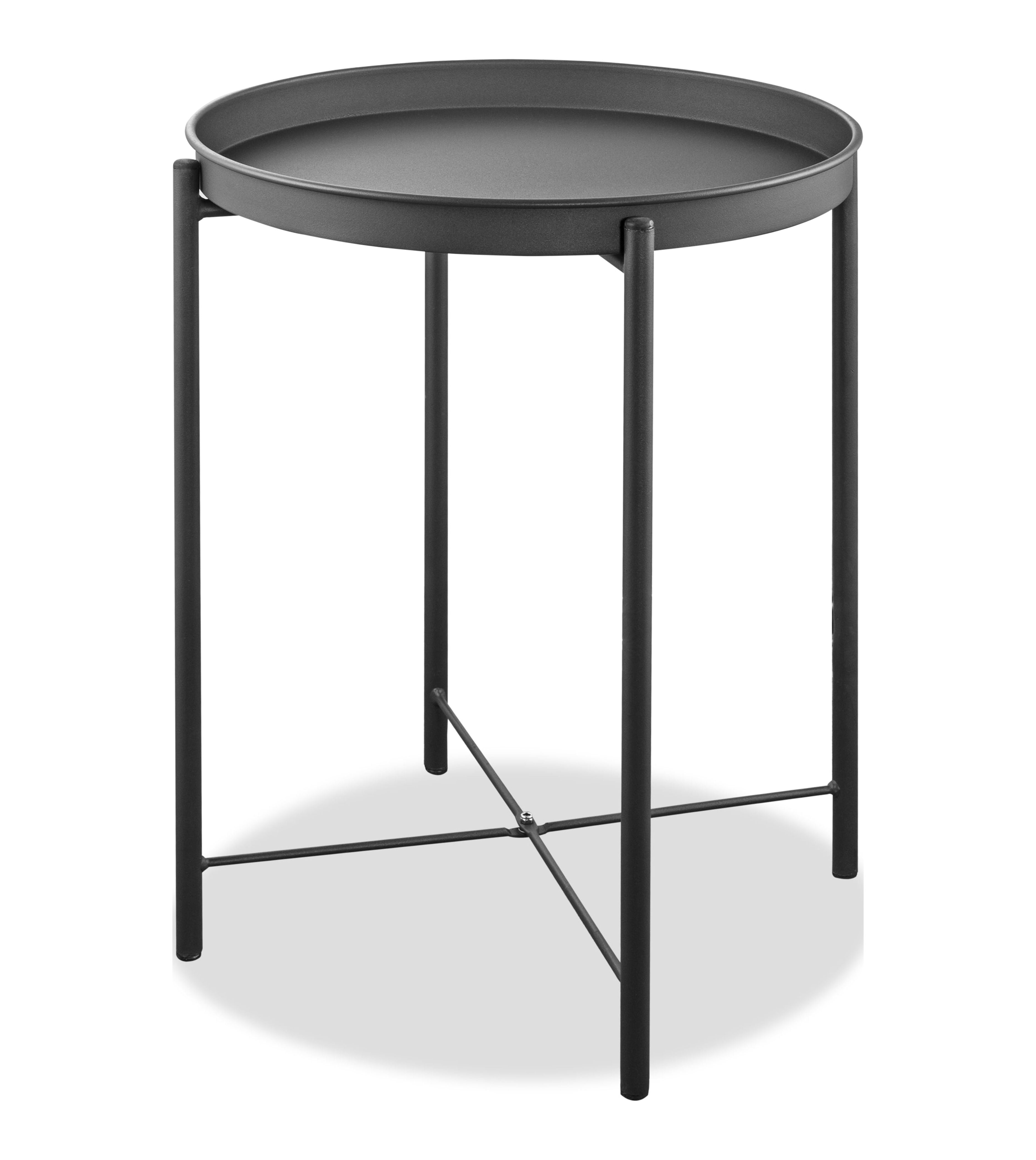 Whiteline Modern Living Gray Drake Contemporary Steel Outdoor Side