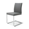 thumbnail image 1 of Whiteline Modern Living Gray Ivy Contemporary Faux Leather Dining Chair, 2 Piece Set, 1 of 3