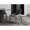 thumbnail image 1 of Whiteline Modern Living Kaya Light Grey Faux Leather Sanded Black Coated Steel Legs Dining Chair, 1 of 5