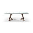 thumbnail image 1 of Whiteline Modern Living Light Brown Delta Contemporary Walnut Veneer Dining Table, 1 of 10