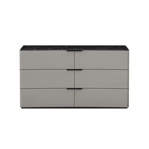 Whiteline DR2021-LGRY-BLK Modern Living Massimo Dresser, Light Gray & Black