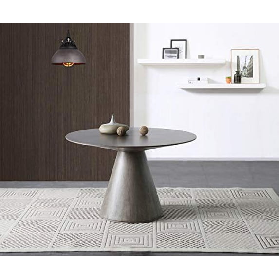 Norfolk Dining Table Grey MDF with Grey Oak Veneer