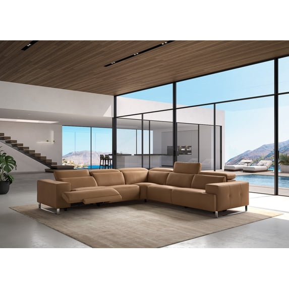 Whiteline Modern Living Positano Sectional, Camel