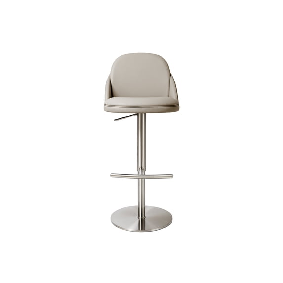Whiteline Modern Living Tommy Barstool, Light Grey
