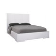 thumbnail image 1 of Whiteline Modern Living White Anna Contemporary High Gloss Lacquer Bed - Full, Slat Kit Included, 1 of 7