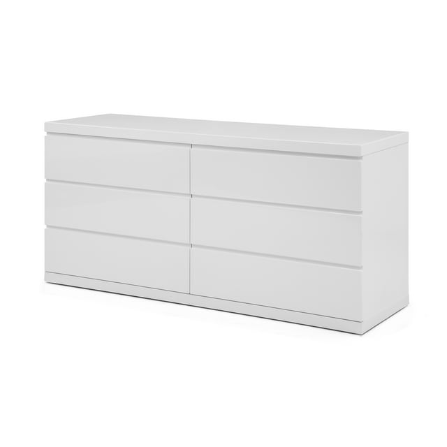 Whiteline Modern Living White Anna Contemporary High Gloss Lacquer