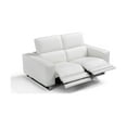 thumbnail image 1 of Whiteline Modern Living White Augusto Contemporary Top Grain Italian Leather Loveseat, 1 of 2