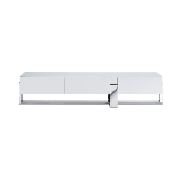 Whiteline Modern Living White Blake Contemporary High Gloss Lacquer Entertainment Center