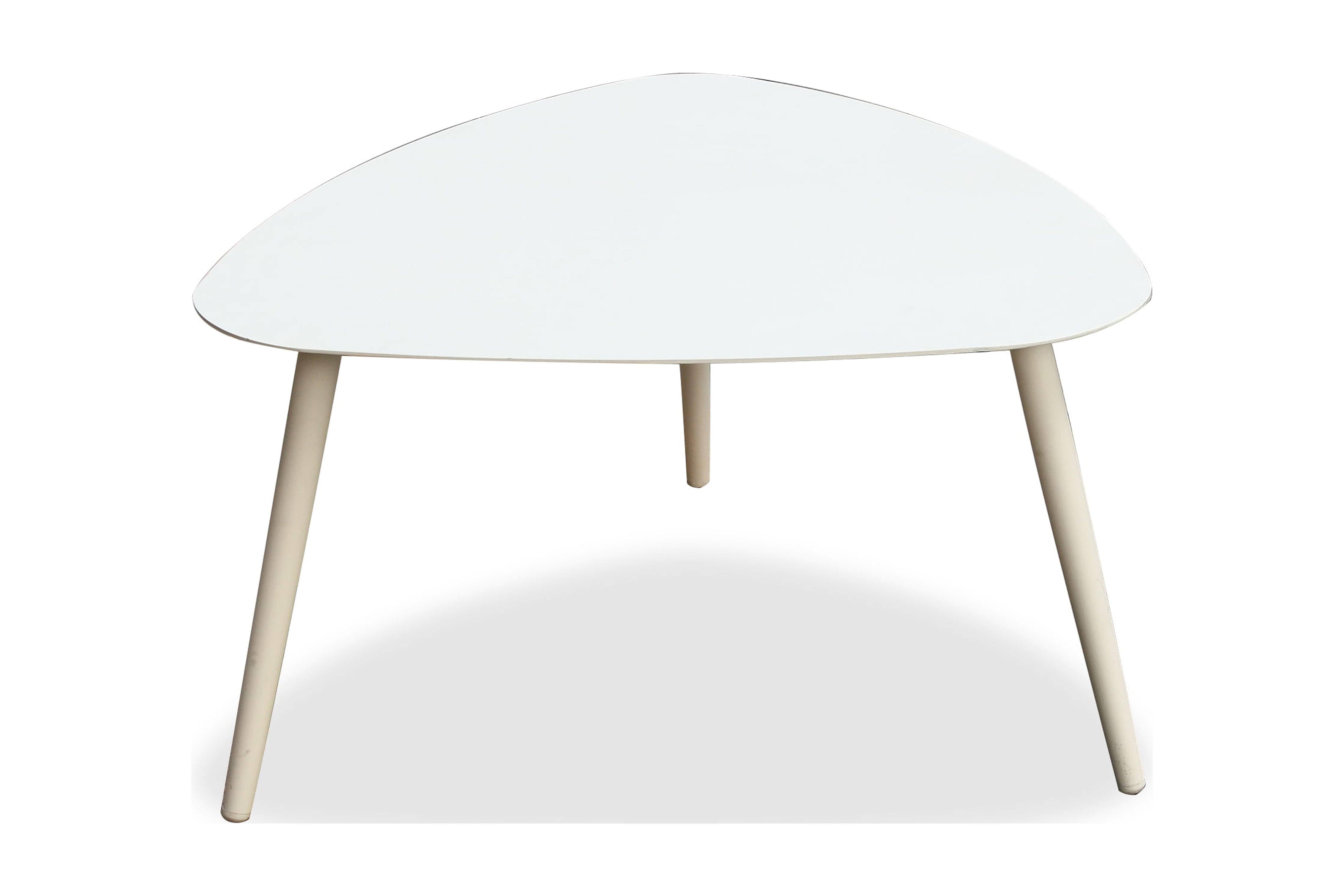 Whiteline White Aluminum Modern Outdoor Side Table