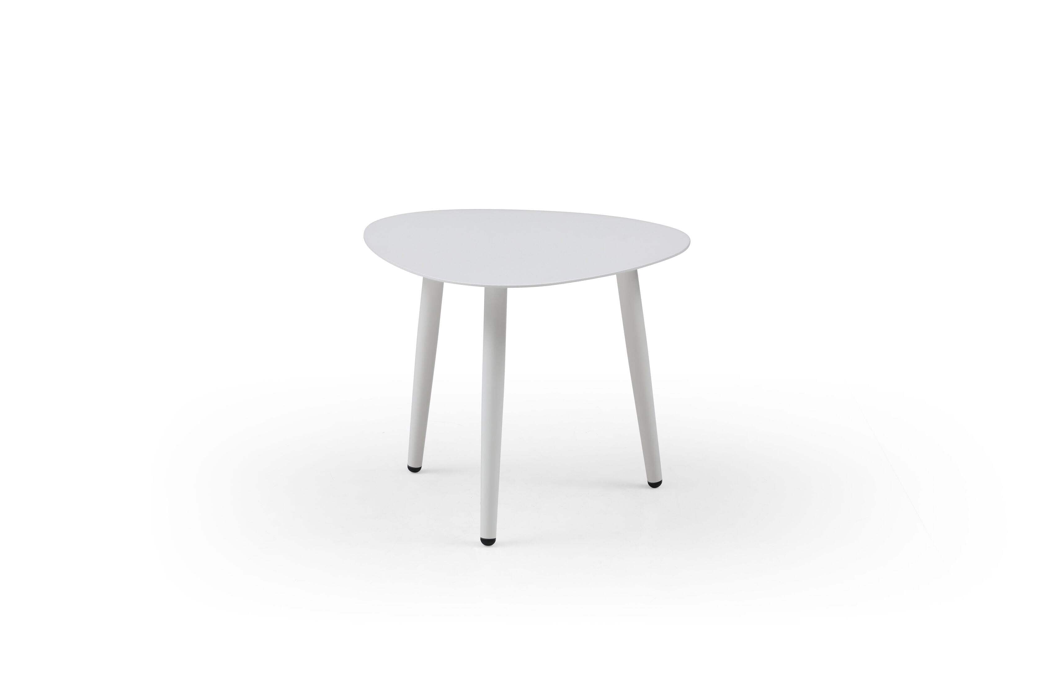 Whiteline White Aluminum Modern Outdoor Side Table