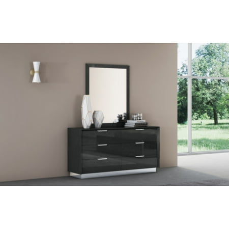 Whiteline Navi high gloss Grey Dresser Double DR1354-GRY