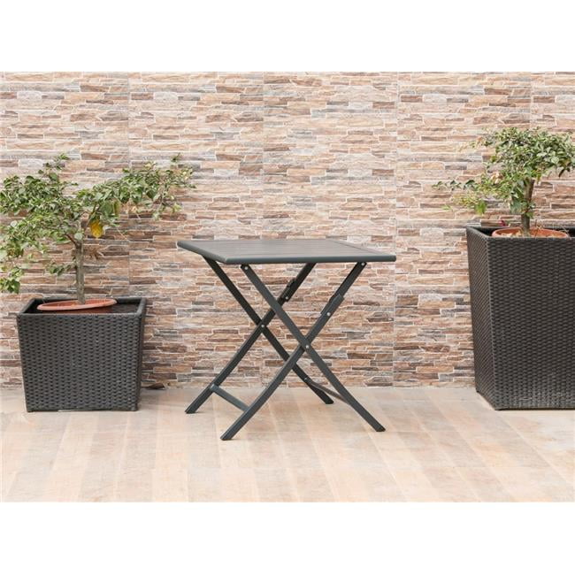 Flint 16" Black Steel Folding Indoor/Outdoor Side Table