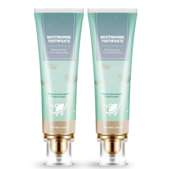 Whitening Toothpaste 2 Pack, Helps Remove Surface Stains from Tea,Coffee and Snacks, Oral Care Fresh Breath