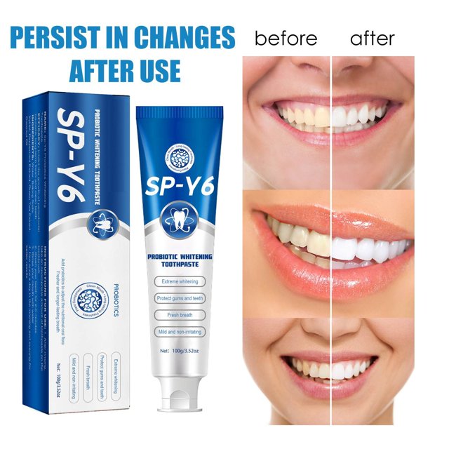 Whitening Toothpaste, Sp Y6 Does Not Damage Tooth Enamel, Stains And