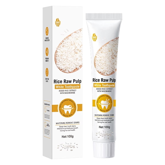 Whitening Toothpaste, Toothpaste for Sensitive Teeth and Cavity Prevention, Rice Slurry Deep Cleaning Teeth Stain Removal And Whitenings Toothpaste 100g