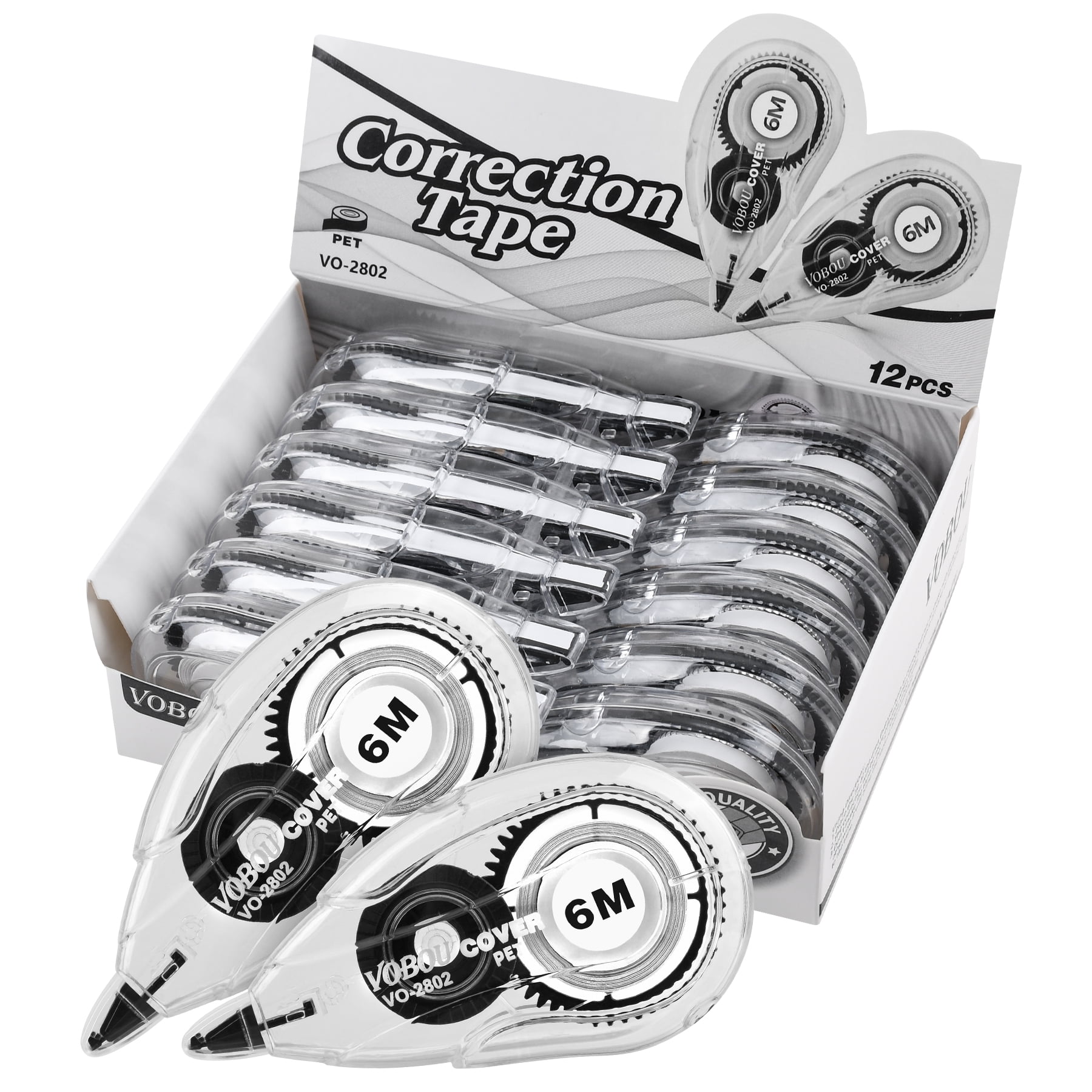 White Correction Tape – 16-Pack, No-Dry, Tear-Resistant, Mess-Free Fix For Writing Mistakes