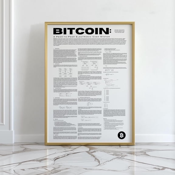 Whitepaper Crypto Explanation Investors Currency Vintage Modern Poster