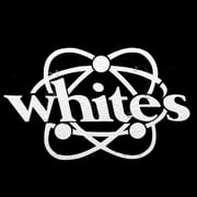 Whites Electronics Metal Detector Vinyl Sticker White 7 x 11