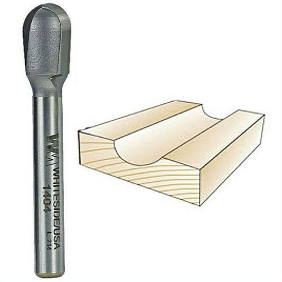 Whiteside Router Bits 1404 Round Nose Bit with 1/4-Inch Radius
