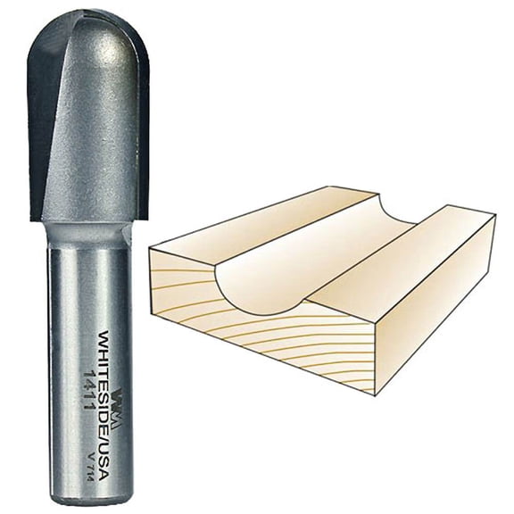 Whiteside #1411 Core Box Bit - 1/2" Sh X 3/8" R X 3/4" Cd