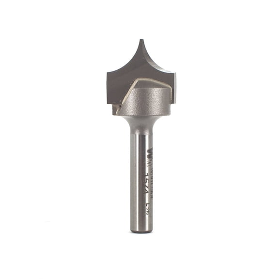 Whiteside 1574 Point Cut Roundover Router Bit - 1/4"SH, 3/8"R, 3/4"CD, 5/8"CL