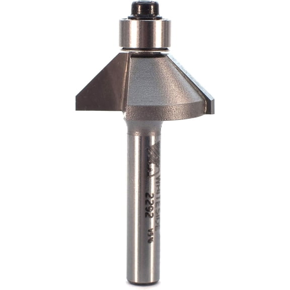 Whiteside 2292 Chamfer Router Bit: 45 Degree Angle, 1/4 Inch Shank, 7/16 Inch Cutting Length, 5/16 Inch Cutting Height