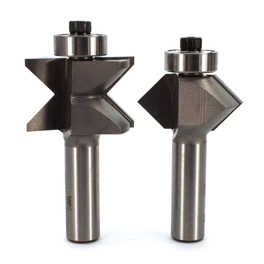 Whiteside 3400 Edge Banding Router Bit Set for Woodworking - 1/2"SH, 3/4"CL, 1-1/2"CD