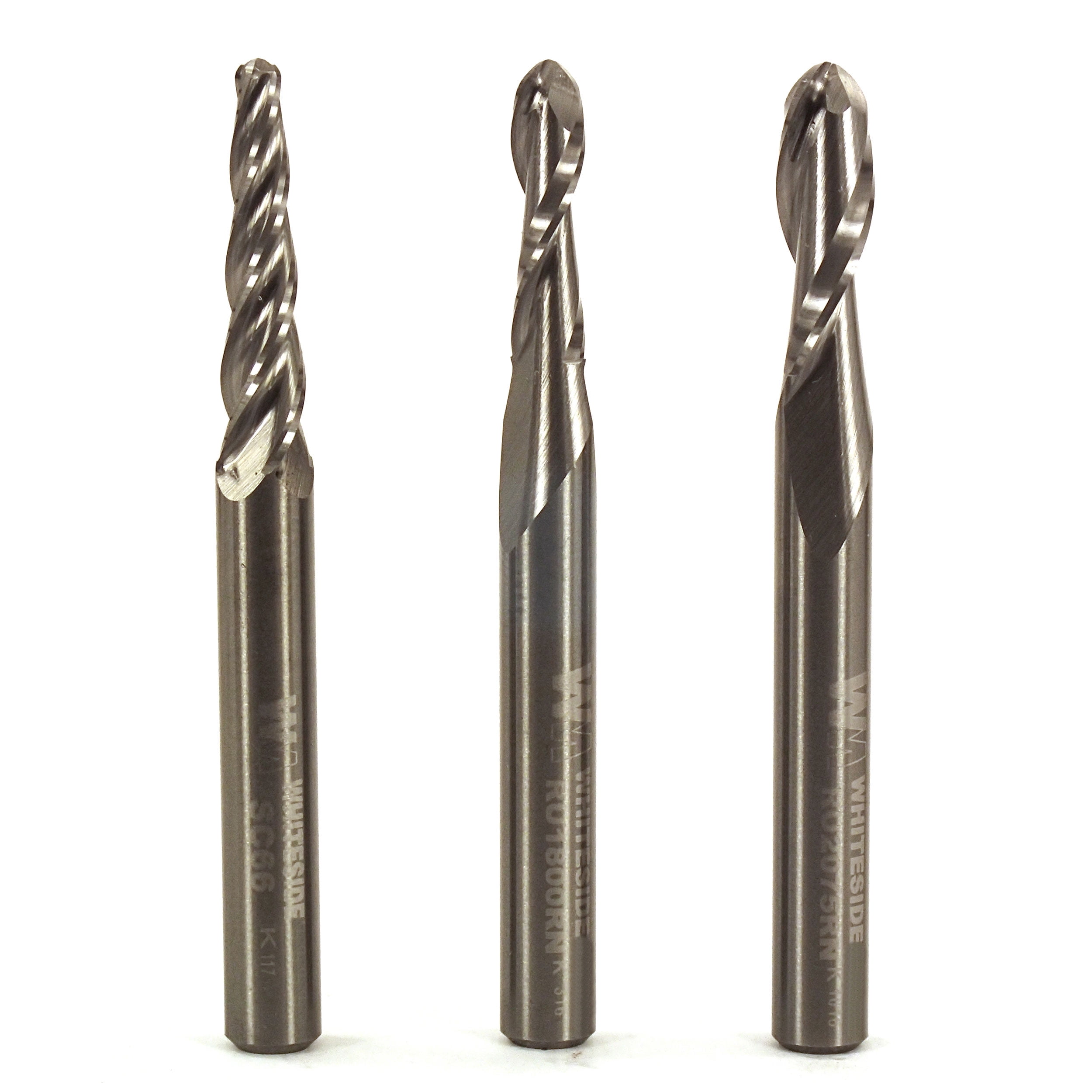 Whiteside Ball Nose CNC Router Bit Set, 3Piece