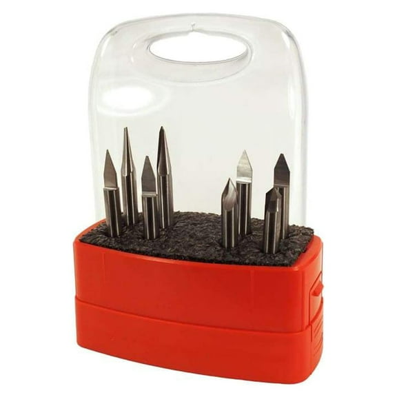 Whiteside CNC Engraving Router Bit Set, 8 Pieces
