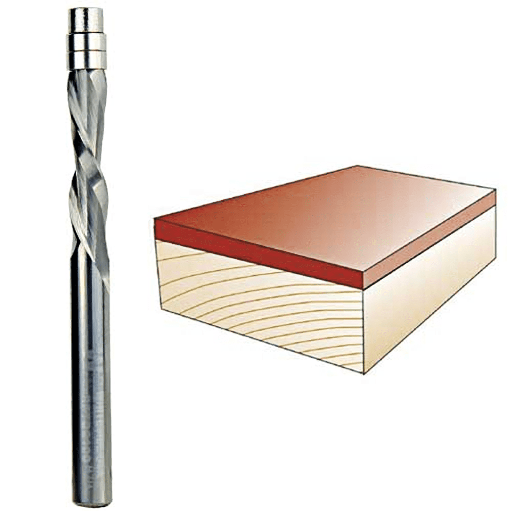Whiteside RFTD2100 Spiral Flush Trim Down Cut Router Bit for Woodworking - 1/4"SH, 1/4"CD, 1"CL