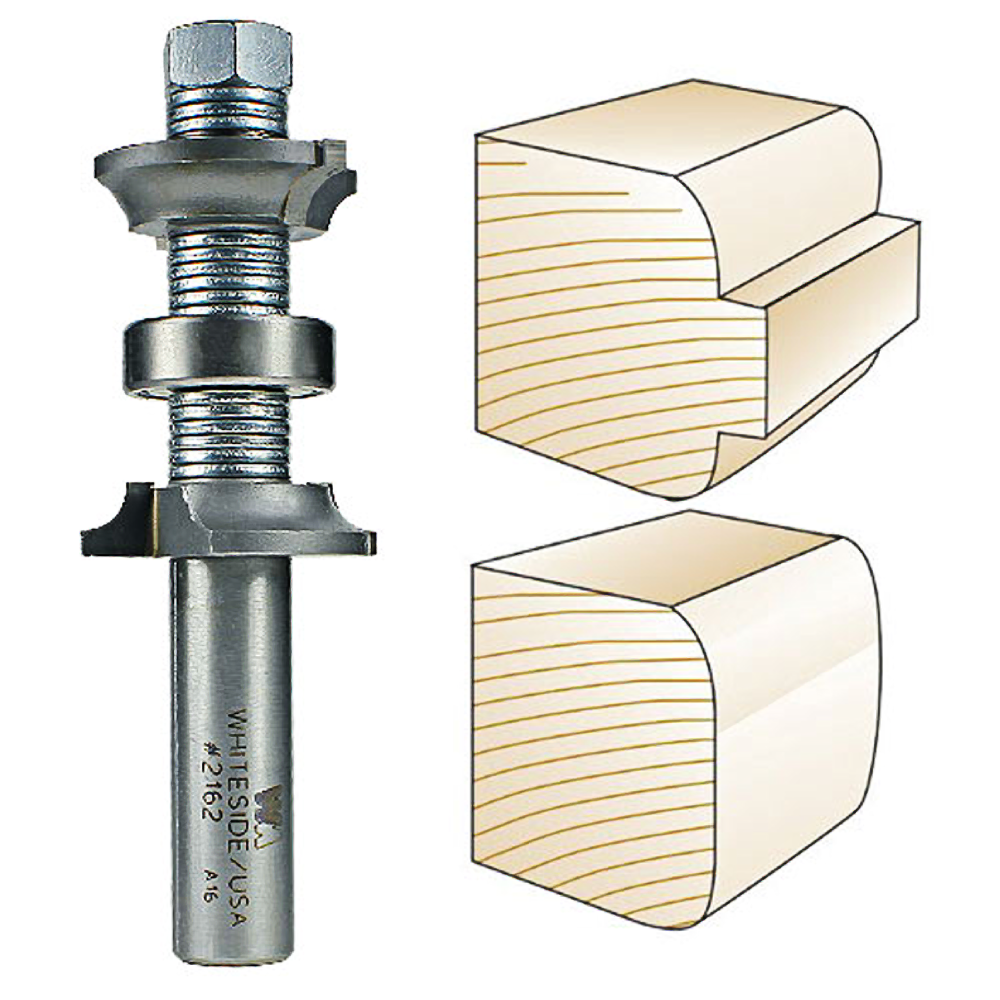 Whiteside Router Bits 2162 Double Round Over Bit with Carbide Tipped 3/16-Inch Radius, 1-1/4-Inch Large Diameter and 1/2-Inch Shank - image 1 of 2