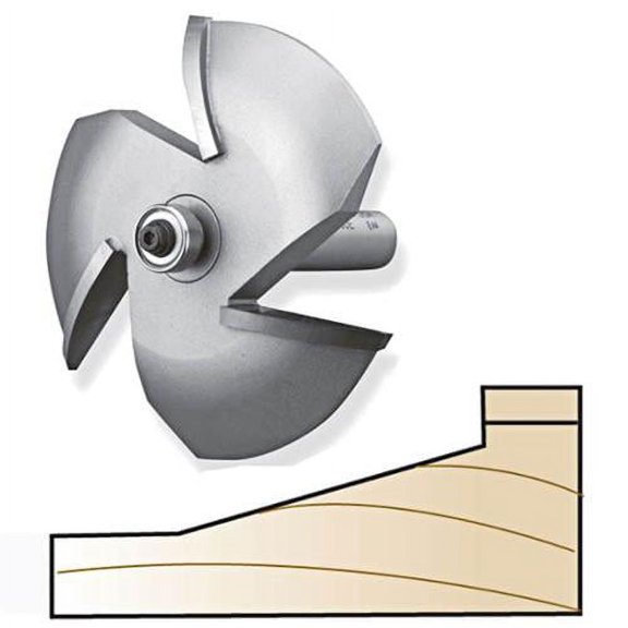 Whiteside Router Bits Large Raised Panel Profile Bit 3-3/8LD 1-7/16CL 1/2SH 2FL