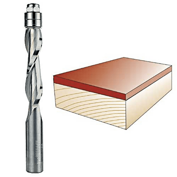 WHITESIDE #RFT5200 SPIRAL UP CUT FLUSH TRIM BIT - 1/2" SH X 1/2" CD X 2" CL