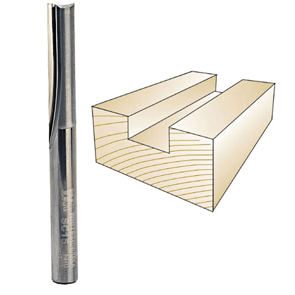 Whiteside Router Bits SC15 Standard Straight Bit with Solid Carbide 1/4-Inch Cutting Diameter and 1-Inch Cutting Length