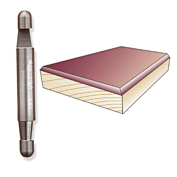 Whiteside Router Bits SC29A 7-Degree Bevel Trim Bit with Double End Solid Carbide 1/4-Inch Cutting Length