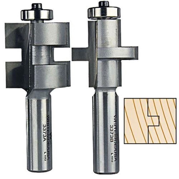 Whiteside Router Bits Straight Tongue and Groove Set with 1-1/4-In Large Dia