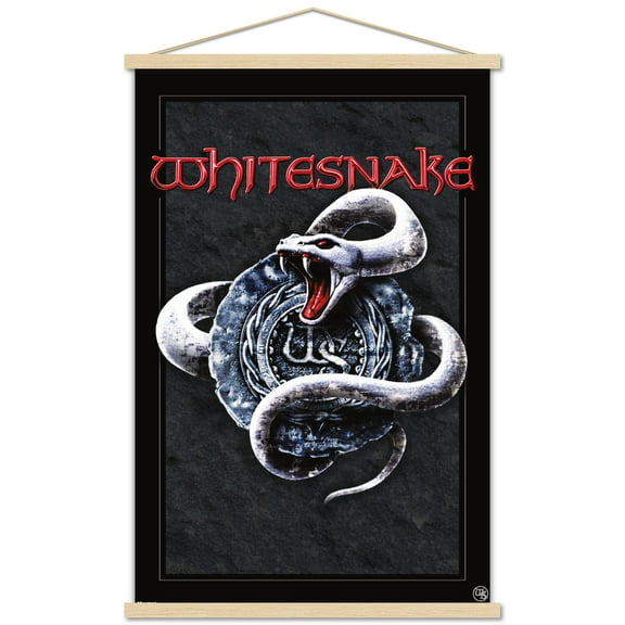 Whitesnake - Silver Snake Logo Wall Poster with Magnetic Frame, 22.375" x 34"