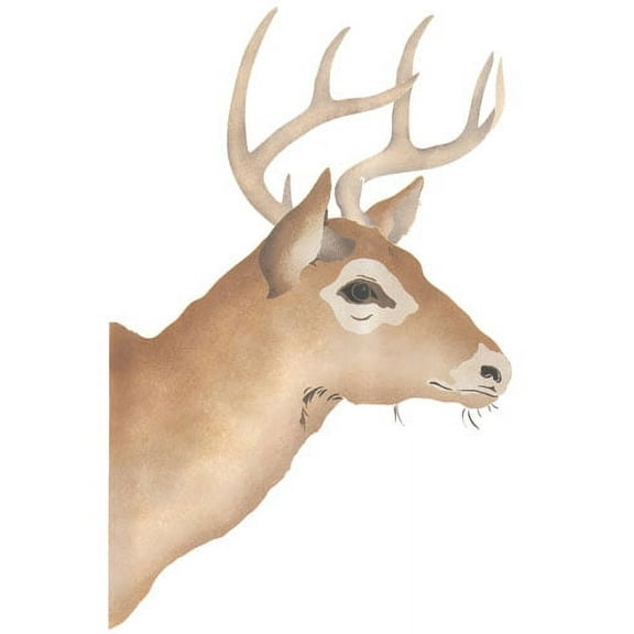Whitetail Buck Head Wall Stencil - DEE667 by DeeSigns