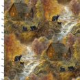 thumbnail image 1 of Whitetail Country Cabin In The Woods Multi Cotton Fabric, 1 of 1