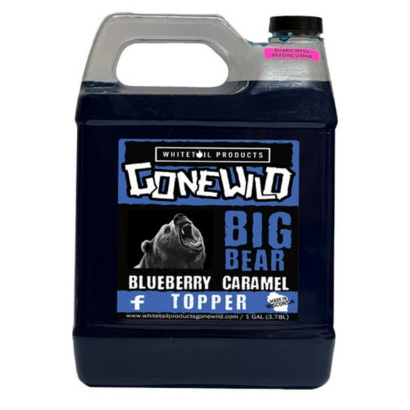 Whitetail Products Gone Wild 0394 Big Bear Attractant Blueberry Caramel Bear Topper Liquid - 1 Gallon