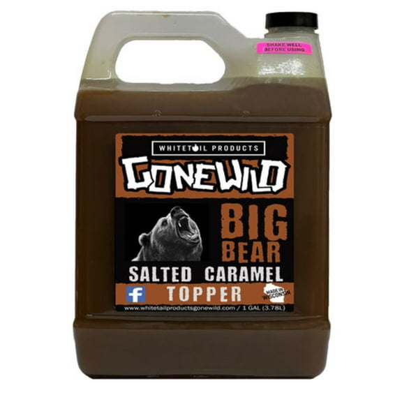 Whitetail Products Gone Wild 5704 Big Bear Attractant Salted Caramel Bear Topper Liquid - 1 Gallon