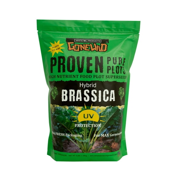 Whitetail Products Gone Wild, Hybrid Brassica Food Plot Seeds, 3lb Bag, G1180