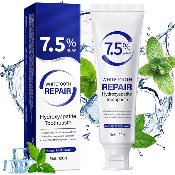 Whitetooth Repair Hydroxyapatite Toothpaste, Fresh Breath, Strengthen Teeth, Fluoride Free Toothpaste, 120g