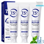 Whitetooth Repair Hydroxyapatite Toothpaste, Powerful Nano Hydroxyapatite Formulat, Effective Enamel Restoration, Lasting Oral Comfort & Freshness, Teeth Whitening, 120g * 3Pack