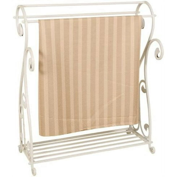 Whitewash Metal Rack