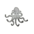 thumbnail image 1 of Whitewashed Cast Iron Decorative Wall Mounted Octopus with Six Hooks 7", 1 of 3