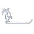 thumbnail image 1 of Handcrafted Model Ships K-9208-w-k Whitewashed Cast Iron Palm Tree Hand Towel Holder, 10 in., 1 of 2