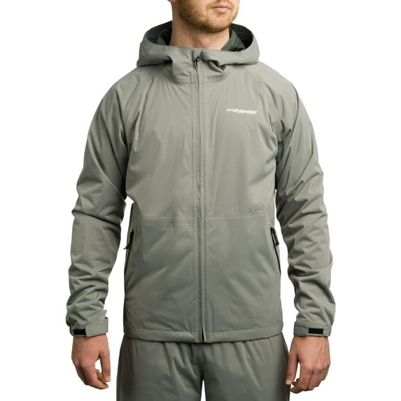 Whitewater Fishing Men’s Packable Rain Jacket, Rain Gear for Men (Steel Grey, Medium)